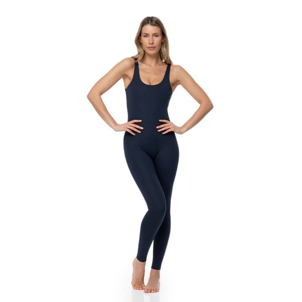 GIRLFRIEND COLLECTIVE Moonlight Scoop Navy Jumpsuit Onesie Bodysuit SIZE SMALL